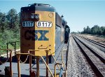 CSXT SD40-2 #8117 long-hood walkway view 